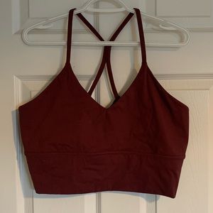 Red racer back lounge bra